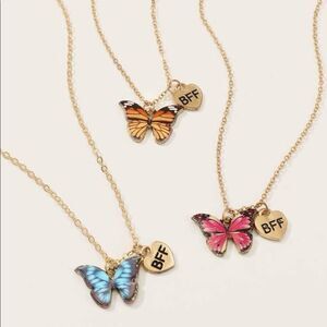 Pink Butterfly Necklace